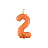 Party Deco Foil 86cm Matte Orange Party Hat Number 2