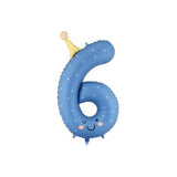 Party Deco Foil 86cm Matte Dark Blue Party Hat Number 6