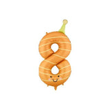 Party Deco Foil 86cm Matte Orange Party Hat Number 8