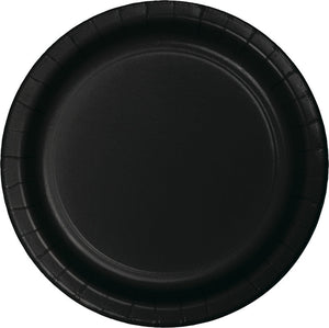 BLACK - Paper Plates 23cm (50)