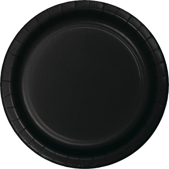 BLACK - Paper Plates 23cm (50)