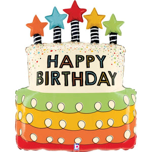 SuperShape Foil - HAPPY BIRTHDAY CAKE