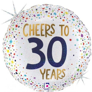 45cm Foil Balloon - Cheers to 30 Years