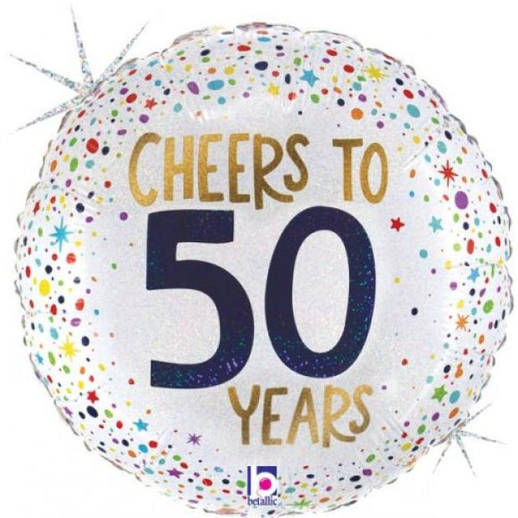 45cm Foil Balloon - Cheers to 50 Years
