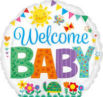 45cm Foil Balloon - WELCOME BABY
