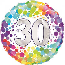 45cm Foil - 30 (RAINBOW CONFETTI)