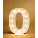 HIRE - 1.2m White Metal LED Bulb Marquee Numbers