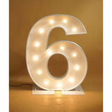 HIRE - 1.2m White Metal LED Bulb Marquee Numbers