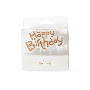 GOLD HAPPY BIRTHDAY CANDLE PLAQUE