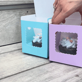 Papyrus Scalloped Single Cupcake Box White P6