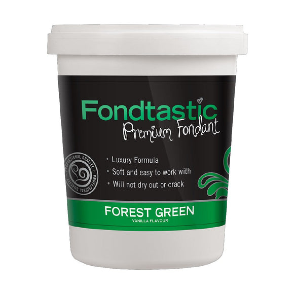 ***** CLEARANCE *** FONDTASTIC Premium Fondant 908gm/2lb - FOREST GREEN