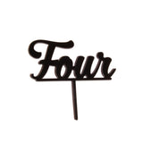 Sugar Crafty Acrylic Cake Topper Black Four