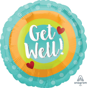45cm Foil Balloon - GET WELL!