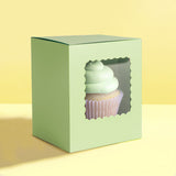 Papyrus Scalloped Single Cupcake Box Pastel Green P6