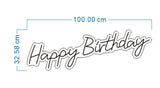 HIRE - 'Happy Birthday' Bright White LED Light