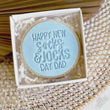 Little Biskut Happy New Socks & Jocks Day Dad Cookie Embosser