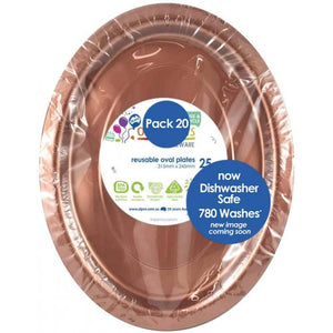 ROSE GOLD - PLASTIC PLATE OVAL