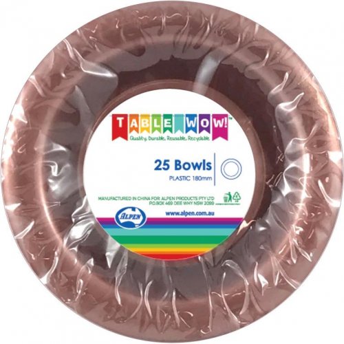 ROSE GOLD - PLASTIC BOWLS