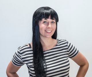 LONG BLACK WIG with Bangs