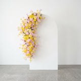 Hire - Pastel Yellow & Pink Floral Runner 1.7m