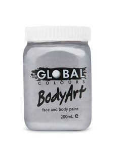 Body Art Face & Body Paint - METALLIC SILVER 200ml