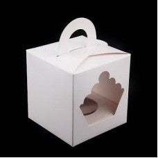 CUPCAKE BOXES - WHITE SINGLE
