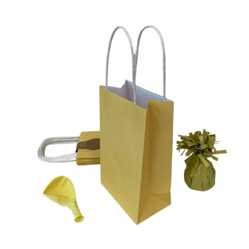 ECO PAPER PARTY BAGS - PASTEL YELLOW