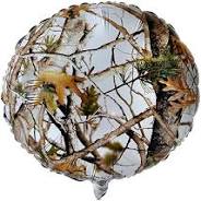 45cm Foil Balloon - WHITE CAMO