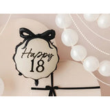 Party Deco Foil Balloon Round 57cm Happy 18 Bow
