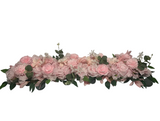 HIRE - Artificial Blush Pink Floral Runner Centrepiece 1m