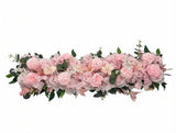 HIRE - Artificial Blush Pink Floral Runner Centrepiece 1m