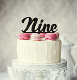 Sugar Crafty Acrylic Cake Topper Black Nine