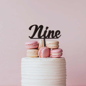 Sugar Crafty Acrylic Cake Topper Black Nine