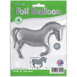 SuperShape Metallic Silver Horse 109cm