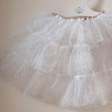 Fancy Dress White & Silver Sparkle Fairy Princess Tutu 3-5