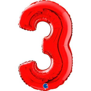 Mid 66cm Numbers RED #3
