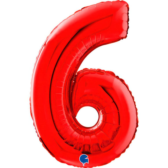 Mid 66cm Numbers RED #6