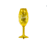 Party Deco Foil Shape Glass Cheers 28cm x 80cm