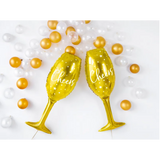 Party Deco Foil Shape Glass Cheers 28cm x 80cm