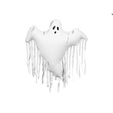 Party Deco Foil Shape Ghost with Tassels 93cm x 86cm