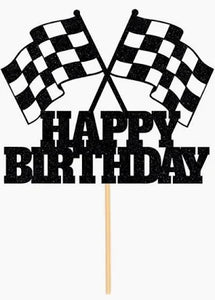 CHECKERED FLAG CAKE TOPPER