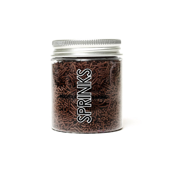 *** CLEARANCE **** SPRINKS Jimmies 1mm - CHOCOLATE