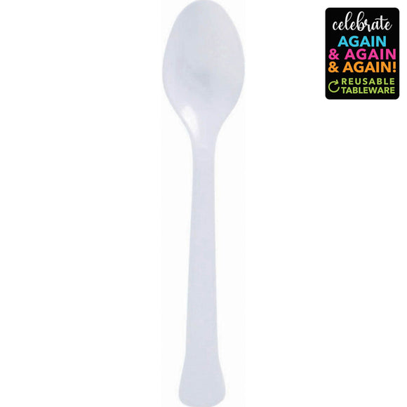 WHITE  - Plastic Spoon