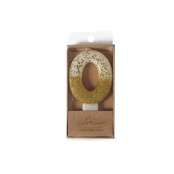 Candle - NUMBERS GOLD DIPPED 0-9
