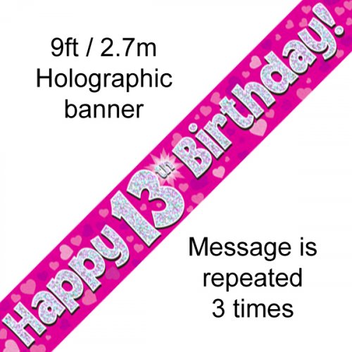 Banner - Happy Birthday - 13TH BIRTHDAY