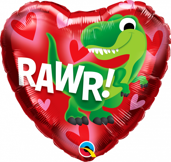 45cm Foil Balloon - Dinosaur RAWR