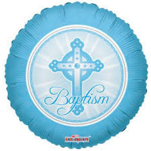 45cm Foil Balloon - BOY BAPTISM