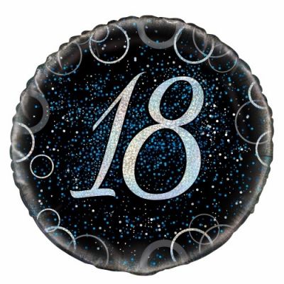 45cm Foil Balloon - 18th BIRTHDAY - Blue