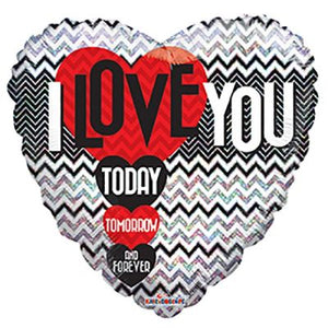 45cm Foil Balloon - I LOVE YOU HEART