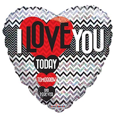 45cm Foil Balloon - I LOVE YOU HEART